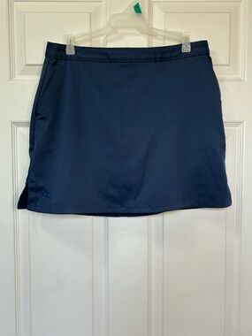 Under Armour Performance Skort Womens 8 Blue Zip Close Golf Tennis Pickleball